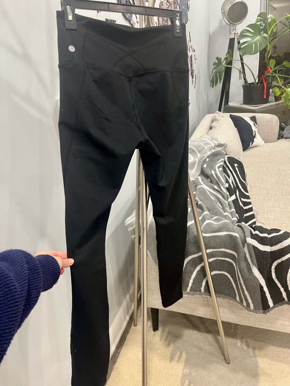 Zella Black High-Waist Leggings with Logo